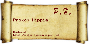 Prokop Hippia névjegykártya